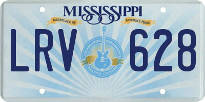 MS license plate LRV628