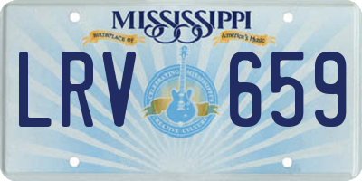 MS license plate LRV659