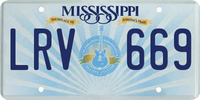 MS license plate LRV669