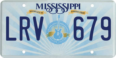 MS license plate LRV679