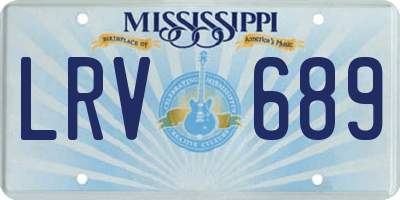 MS license plate LRV689