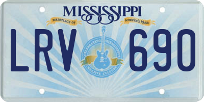 MS license plate LRV690