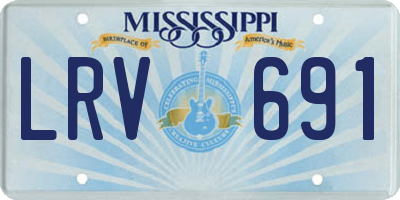 MS license plate LRV691