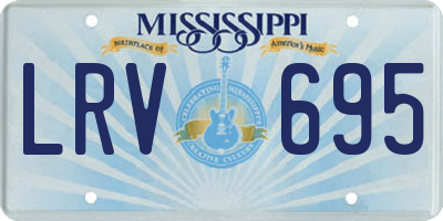 MS license plate LRV695