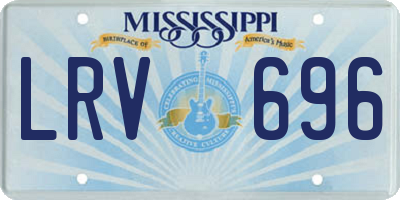 MS license plate LRV696