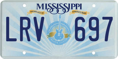 MS license plate LRV697