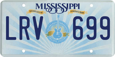 MS license plate LRV699