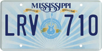 MS license plate LRV710