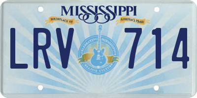 MS license plate LRV714
