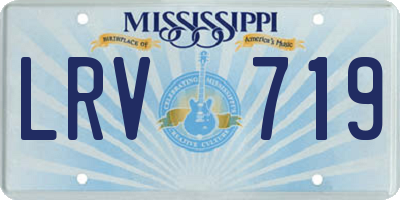 MS license plate LRV719