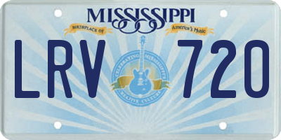 MS license plate LRV720