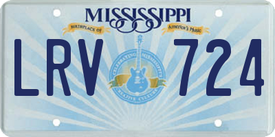 MS license plate LRV724