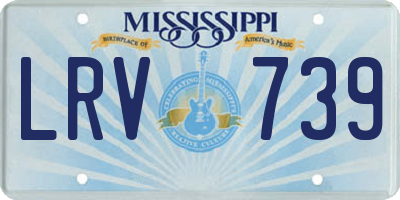 MS license plate LRV739