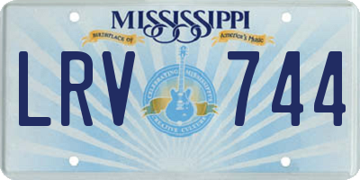 MS license plate LRV744