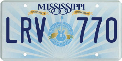 MS license plate LRV770
