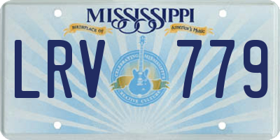 MS license plate LRV779