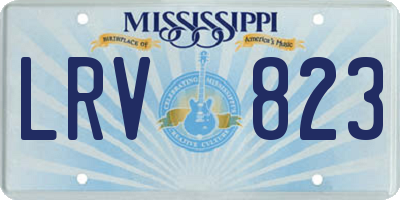 MS license plate LRV823