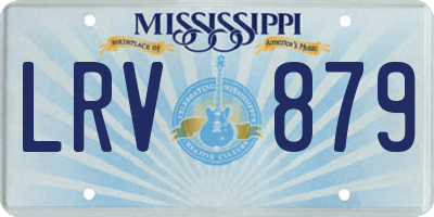 MS license plate LRV879