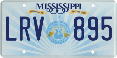 MS license plate LRV895
