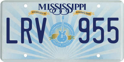 MS license plate LRV955