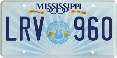 MS license plate LRV960