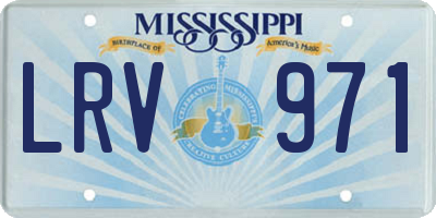 MS license plate LRV971