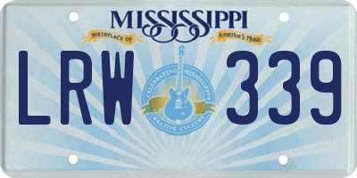 MS license plate LRW339