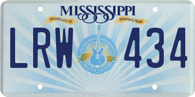 MS license plate LRW434