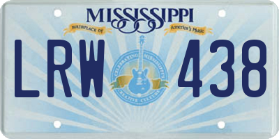 MS license plate LRW438