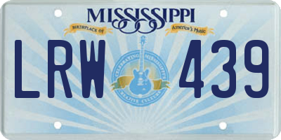 MS license plate LRW439