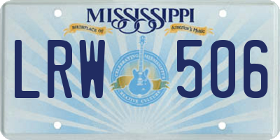 MS license plate LRW506