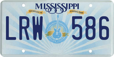 MS license plate LRW586