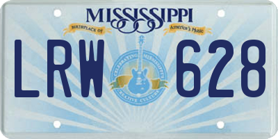 MS license plate LRW628