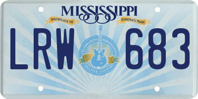 MS license plate LRW683
