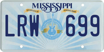 MS license plate LRW699