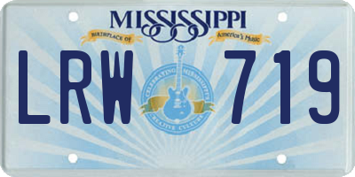 MS license plate LRW719