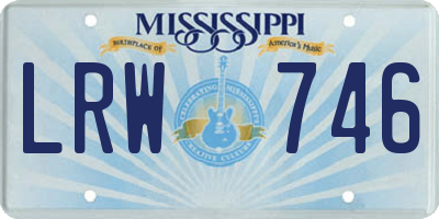 MS license plate LRW746