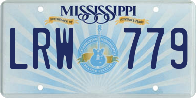 MS license plate LRW779