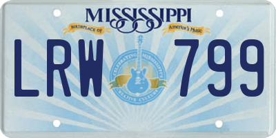 MS license plate LRW799