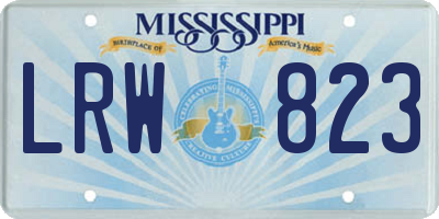 MS license plate LRW823