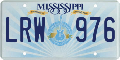 MS license plate LRW976