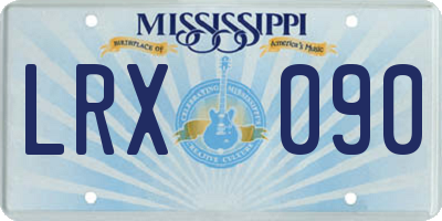 MS license plate LRX090