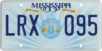 MS license plate LRX095