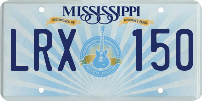 MS license plate LRX150
