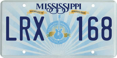 MS license plate LRX168