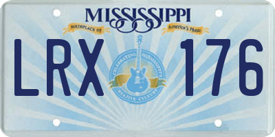 MS license plate LRX176
