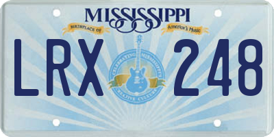MS license plate LRX248