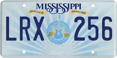 MS license plate LRX256