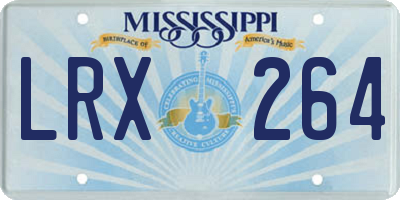 MS license plate LRX264