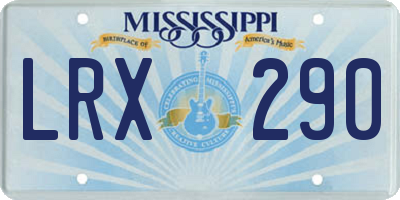 MS license plate LRX290